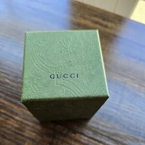 Gucci Green Embossed Box with Ribbon and Book